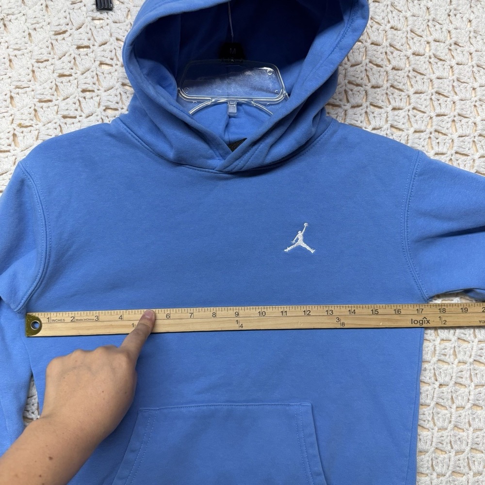 Jordan Nike Hoodie Youth M 10-12 Yrs Blue Cotton Blend Fleece Sweatshirt Boys - Picture 5 of 6